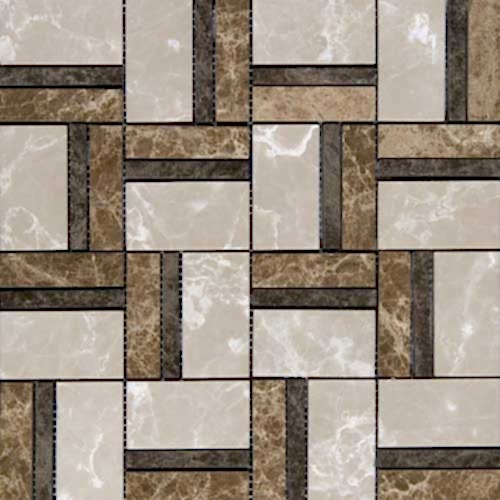 TEM 157																							 Mesh Mounted Mosaic Antique Collection																					