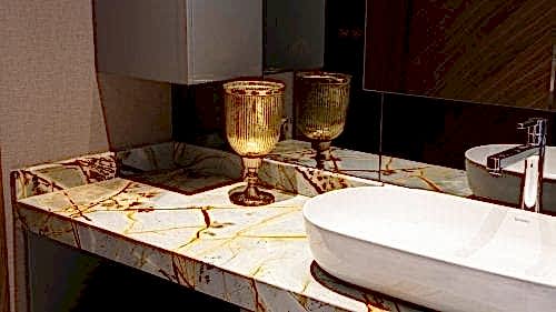 Blue Roma Bathroom Villa																						 House Bathroom Flooring								 Blue Roma							
														