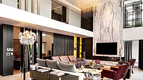 YAK Villa							 House Fireplace							 Calacatta Lucina