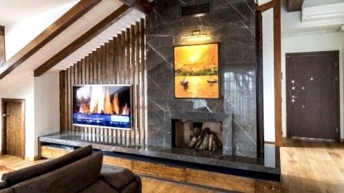 Luxurious Country Houses																						 House Table Fireplace								 Pietra Grey							
														