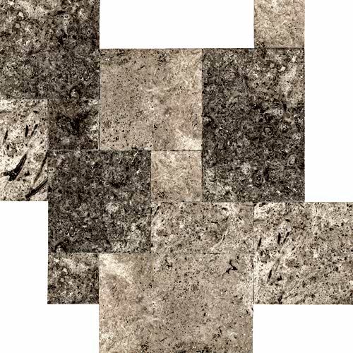 Silver Commercial																							 French Pattern Tumbled Travertine and Marble Antique Collection																					